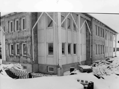 Gällivare Allmänningsskog, Garvaregatan. Byggnation vintern 88/89.