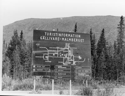 Turistinformation Gällivare - Malmberget; skylt.