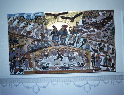 Malmberget; Bolagshotellet. Tavla som finns på väggen.