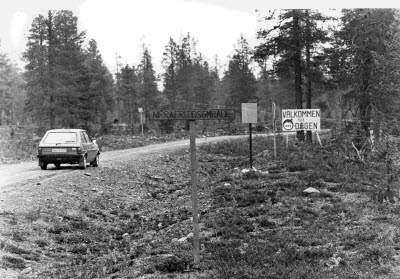 Nattavaaravägen, Gällivare. Väg till Nirra Fritidsområde. 