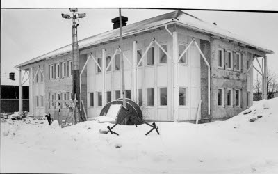 Gällivare Allmänningsskog. Under byggnation 1988/1989.