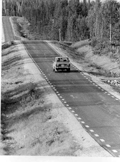 Väg upp till Dundret och TV-masten, Gällivare. "5:an", Porjusvägen.