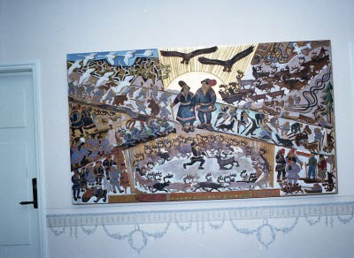 Malmberget; Bolagshotellet. Tavla som finns på väggen.