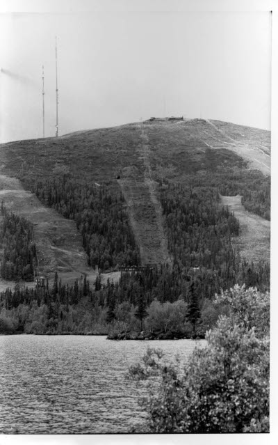 Vy från Harrträsk mot Dundret, Gällivare.