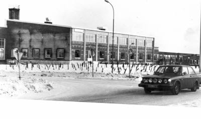 Gällivare Simhall; badhus; Sjöparksbadet. Korsningen Parkgatan/Hellebergsvägen.