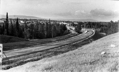 Porjusvägen. Infart till Gällivare.