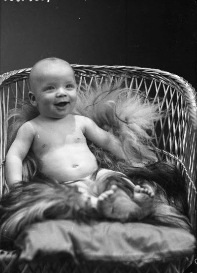 Porträtt av ett barn. Ateljefoto.