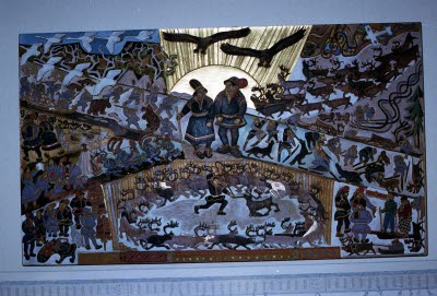 Malmberget; Bolagshotellet. Tavla som finns på väggen.