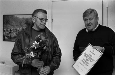 Börje Wåhlström avtackades av Benny Ringvall.