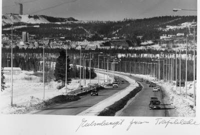 Parkgatsleden mot Malmberget. Vy över Malmberget. 