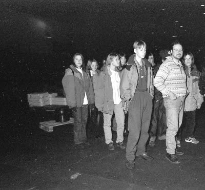 Skolklass på studiebesök.