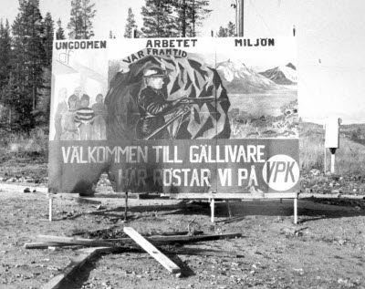 VPK valskylt, Gällivare.