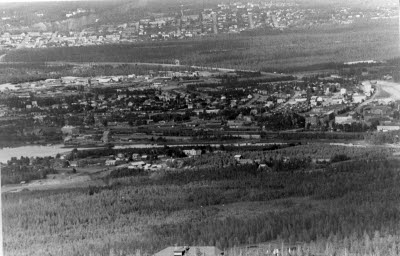 Vy över Gällivare och Malmberget.