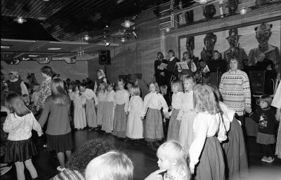 Folkets hus Malmberget Nordan. Barnfesten 1993-01-16.