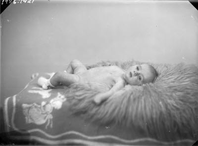 Porträtt av ett barn. Ateljefoto.