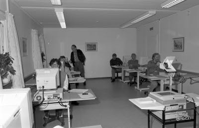 Nya data utbildningslokalen. Första utbildnings gruppen 1994-09-20.