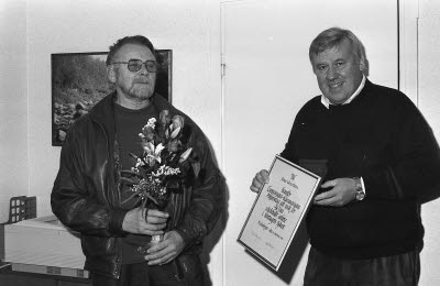 Börje Wåhlström avtackades av Benny Ringvall.