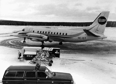 Flygplan, SAAB 340, Gällivare Flygplats.