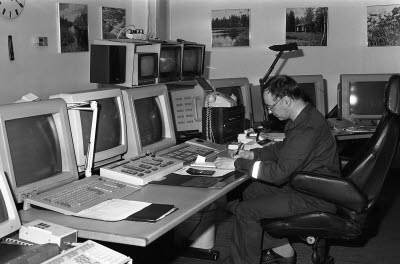 Anrikningsverket. Gamla kontrollrummet.