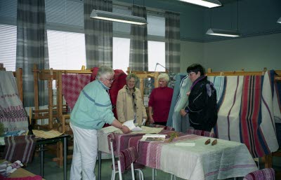 Hela Sverige Väver; Öppet hus i vävsalen 1994.