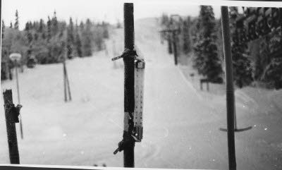 Dundret, Gällivare. Skidbacke; slalombacke, skidlift. Termometer