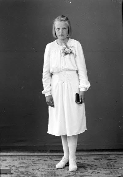 Porträtt av en flicka.