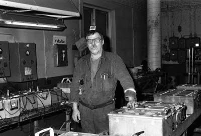 Vitåfors. Batteriladdning stationen 1994-09-19; Jonny Nilsson.