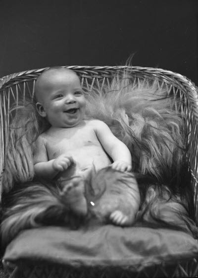 Porträtt av ett barn. Ateljefoto.