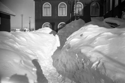 Teatersalongen, exteriör. Vintermotiv.