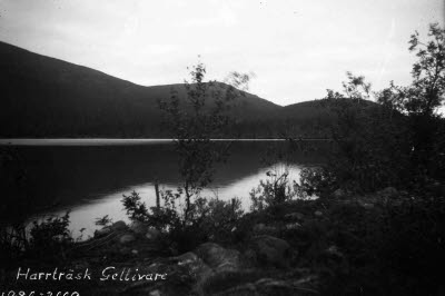 Harrträsk; del av Dundret i bakgrunden.