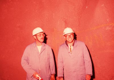 Näringsminister Per Westerberg på besök hos LKAB i Malmberget 1994-08-16.