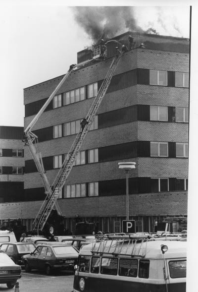 Takbrand Gällivare lasarett; Gällivare sjukhus.