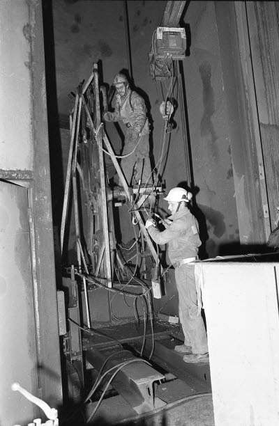 Linbyte i Vitåfors östrabergspel; Göte Hermansson och Henry Strömberg.