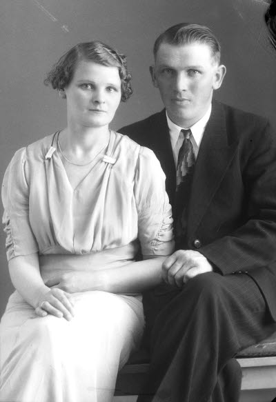 Porträtt av ett par. Ateljefoto.