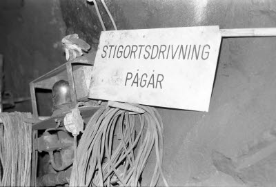 Gruva. Under jord. Stigortsdrivning.