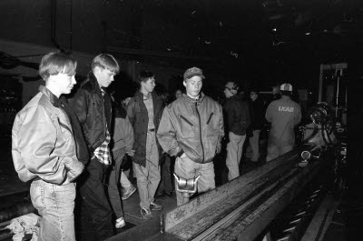 Skolklass på studiebesök.