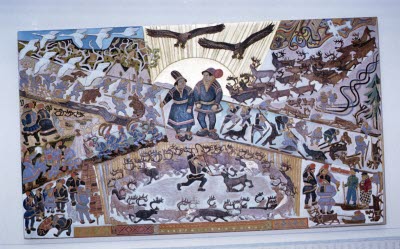 Malmberget; Bolagshotellet. Tavla som finns på väggen.