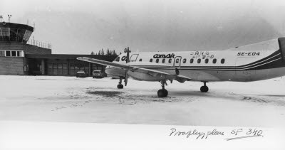 Provflygplan SF 340. Gällivare Flygplats.