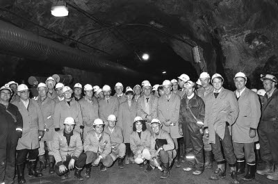 Malmberget. Presidio möte för gruvmästare från hela världen.