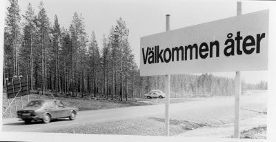 Skylt, Välkommen åter. 