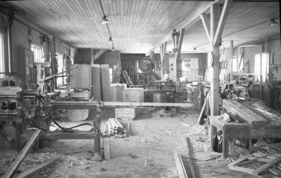 Snickeriverkstad, interiör.