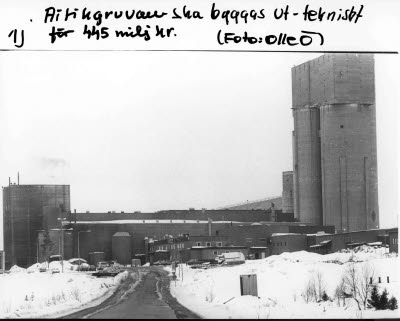 AITIK Gällivare; Boliden. Aitikgruvan byggs ut för 445 miljoner.