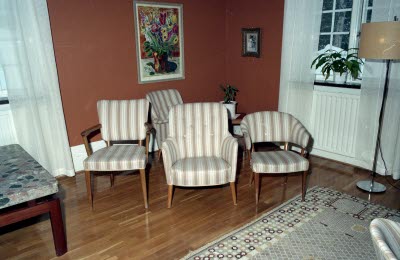 Möbler på Bolagshotellet.