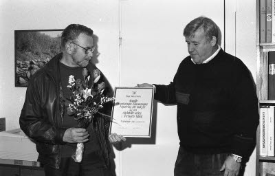 Börje Wåhlström avtackades av Benny Ringvall.