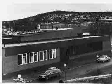 Sjöparksskolan, Gällivare. Skadat tak efter stormen 23-24/10 1983.