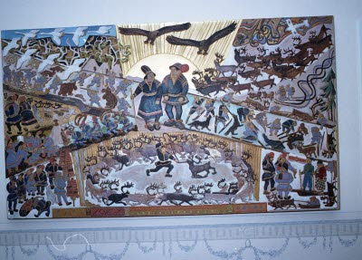 Malmberget; Bolagshotellet. Tavla som finns på väggen.