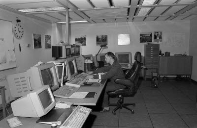 Anrikningsverket. Gamla kontrollrummet.