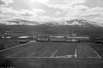 Vy över Gällivare från Björkmansheden.