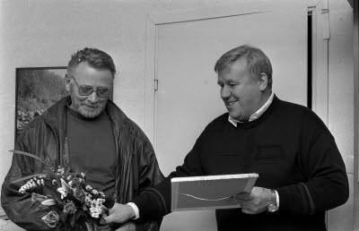 Börje Wåhlström avtackades av Benny Ringvall.