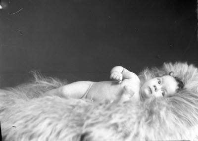 Porträtt av ett barn. Ateljefoto.